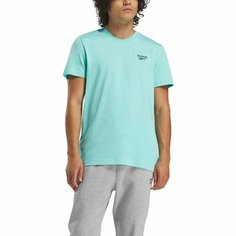 Футболка спортивная Reebok Identity Small Logo Tee, размер S INT, бирюзовый