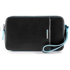 Сумка барсетка PIQUADRO Blue Square, фактура гладкая, черный