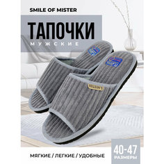 Тапочки Smile of Mister, размер 40-41, серый