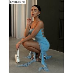Платье EMBERENS Весна-лето 2025, размер S, голубой