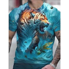 Футболка Animal, размер 2XL, бирюзовый Нет бренда