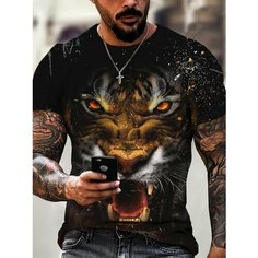 Футболка Animal, размер 4XL, черный Нет бренда