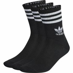 Носки adidas Mid Cut Crew Socks 3PP, комплект, 3 пары, размер M, черный
