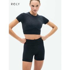 Топ спортивный RELY, размер S, черный/черный