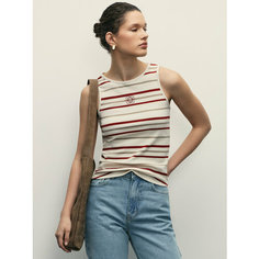 Майка Zarina, размер L (RU 48), красный графика крупная