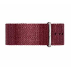 Ремешок Daniel Wellington, фактура плетеная, размер 18, бордовый