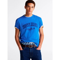 Футболка Tommy Jeans, размер XXL, синий