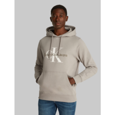 Худи Calvin Klein Jeans, размер XXL, , серо-бежевый