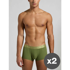 Трусы BIKKEMBERGS New Classic 2-Pack Mens Trunk, комплект из 2 шт., размер 2XL, Military