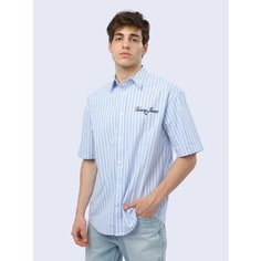 Рубашка Tommy Jeans Базовая коллекция, размер L, голубой