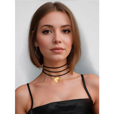 Колье, длина 17 см, золото Нет бренда