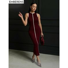Платье EMBERENS Весна-лето 2025, размер M, бордовый