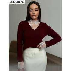 Джемпер EMBERENS, размер 40-46, , бордовый, бордовый
