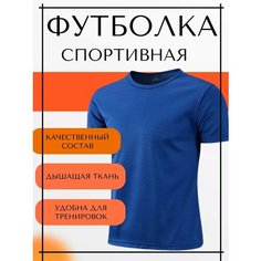 Футболка, 1 шт., размер 4XL, королевский синий ЮлМакс