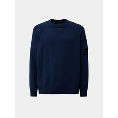 Джемпер C.P. COMPANY Merino Wool Fast Dyed Logo Knit, размер M, , estate blue