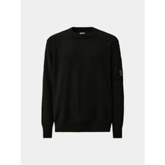 Джемпер C.P. COMPANY Merino Wool Fast Dyed Logo Knit, размер S, , black