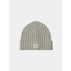 Шапка-бини C.P. COMPANY Extra Fine Merino Wool Logo для мужчин, размер One size, серый