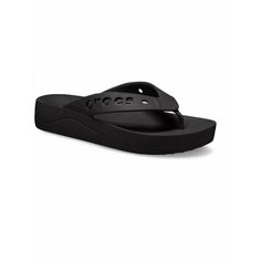 Шлепанцы Crocs Baya Platform flip, размер W9, черный