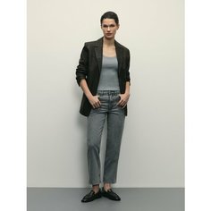 Джинсы Zarina straight cropped, размер L (RU 48)/170, серый
