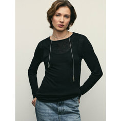 Лонгслив Zarina, размер XL (RU 50), , черный