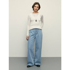 Джинсы широкие Zarina wide leg, размер 2XS (RU 40)/170, светлый индиго
