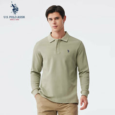Лонгслив U.S. POLO ASSN., размер L, , light green