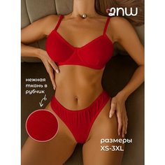 Комплект нижнего белья 2Night Wear, размер S, красный