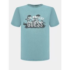 Футболка GUESS, размер S, бирюзовый