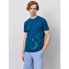 Футболка JUST CLOTHES, размер 58, бирюзовый