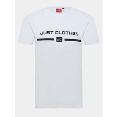 Футболка JUST CLOTHES, 1 шт., размер 58, белый