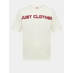 Футболка JUST CLOTHES, 1 шт., размер S, молочный