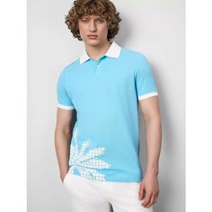 Поло JUST CLOTHES, размер 56, голубой