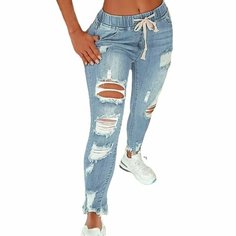 Джинсы дудочки Dylwp, размер 44, light blue