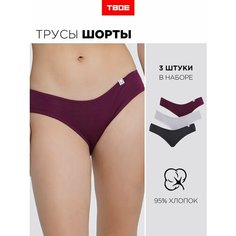 Трусы ТВОЕ, размер M, бордовый, серый