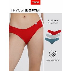 Трусы ТВОЕ, размер XS, зеленый, красный