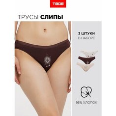 Трусы ТВОЕ, размер XS, бежевый, коричневый