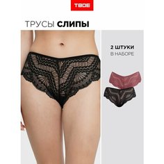 Трусы ТВОЕ, размер XS, черный, розовый