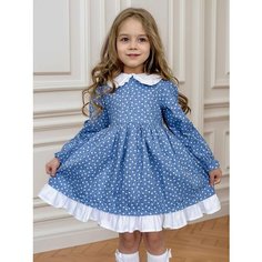 Платье 3KINDER Базовая коллекция, размер 116, голубой