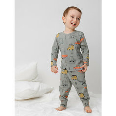 Пижама crockid К 1561/горный шалфей,мини машинки, размер 56/98, зеленый