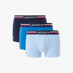 Трусы LACOSTE, комплект из 3 шт., размер M, синий