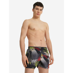 Шорты Joss Mens 35 cm Beachwear Small Graphic Printed Swimming Shorts, размер 48, черный