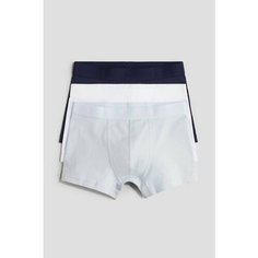 Трусы H&M Без принта, 3 шт., размер 158/164 (12-14 лет), белый, синий, голубой