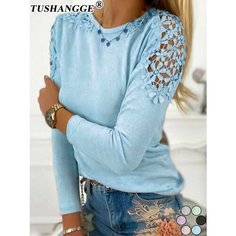 Лонгслив TUSHANGGE, размер L, , синий