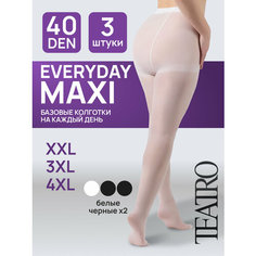 Колготки TEATRO, 40 den, размер 8, черный, белый