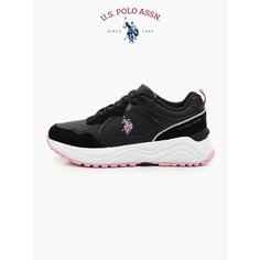 Кроссовки U.S. POLO ASSN. Осень-зима 2024, полнота 6, размер 36, черно-розовый