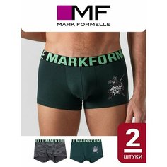 Трусы MARK FORMELLE нижнее белье, комплект из 2 шт., размер M, зеленый, серый