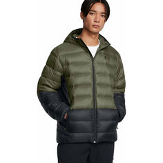 Куртка спортивная Under Armour LEGEND DOWN HOODED JACKET, размер XXL, зеленый/черный