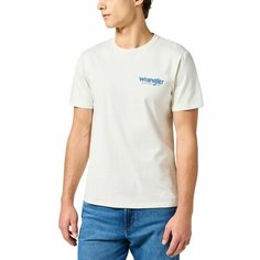 Футболка Wrangler Men Graphic Tee, размер L, белый/голубой