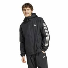 Куртка adidas Essentials 3-Stripes Rain.rdy Jacket, размер M INT, черный