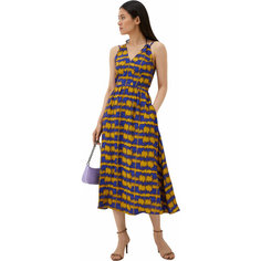 Платье B.L.E.S. Dress Yuta, размер 42, синий/желтый